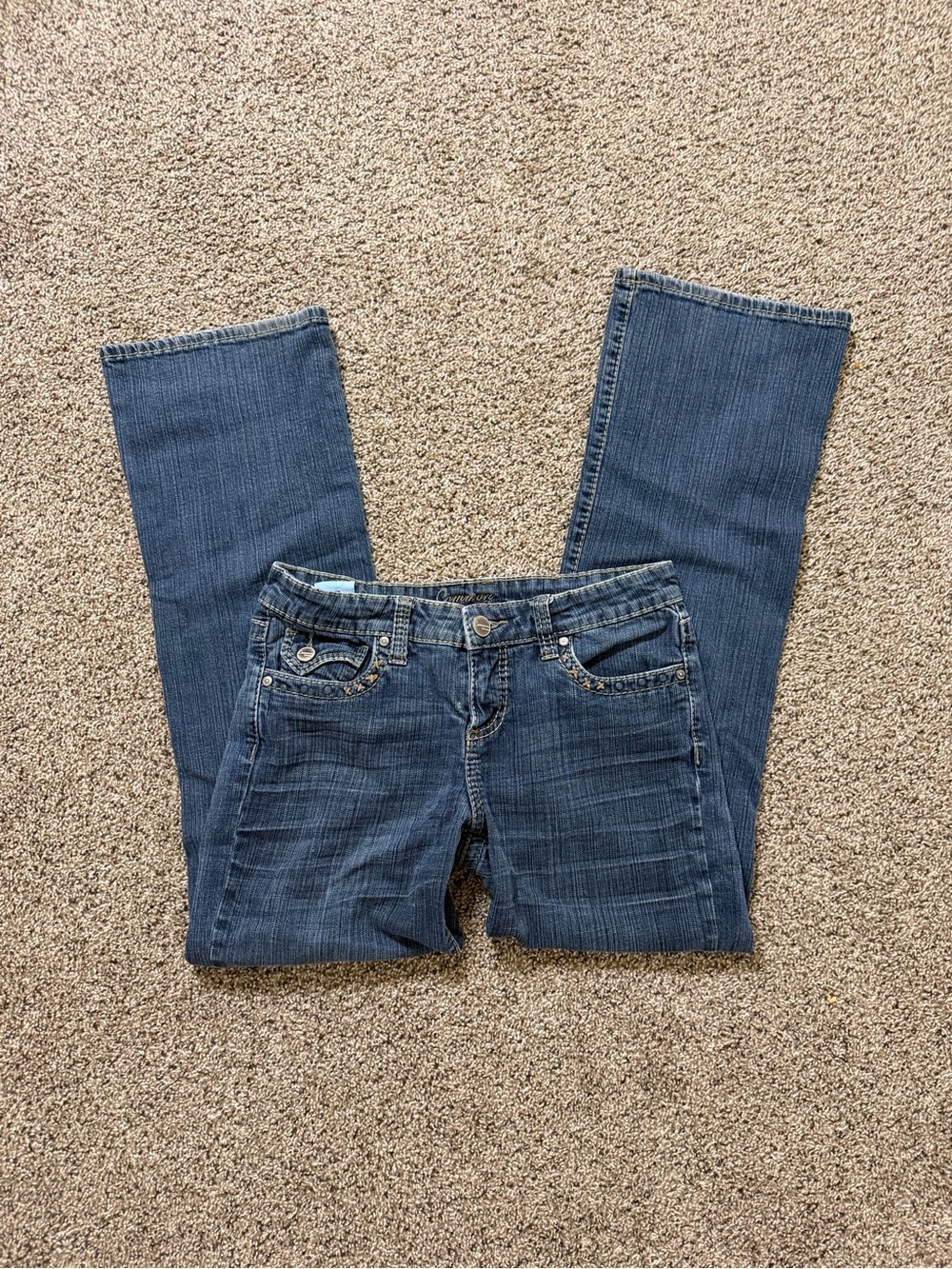 Common Genes Women’s Boot Cut Jeans in Dark Blue Wash